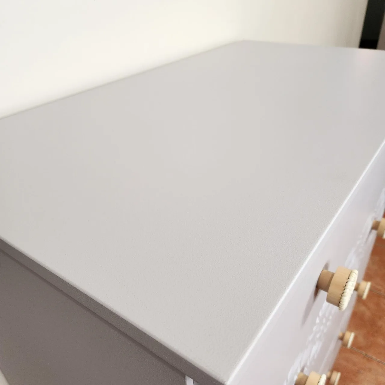 Tallboy Dresser 5 Drawer Light Grey Refurbished Coastal Hamptons Bedroom Storage – photo 3