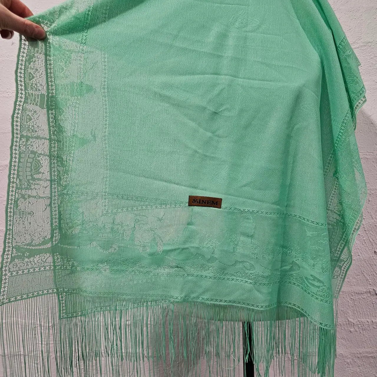Turkish Ottoman shawl/scarf with fringe – photo 3
