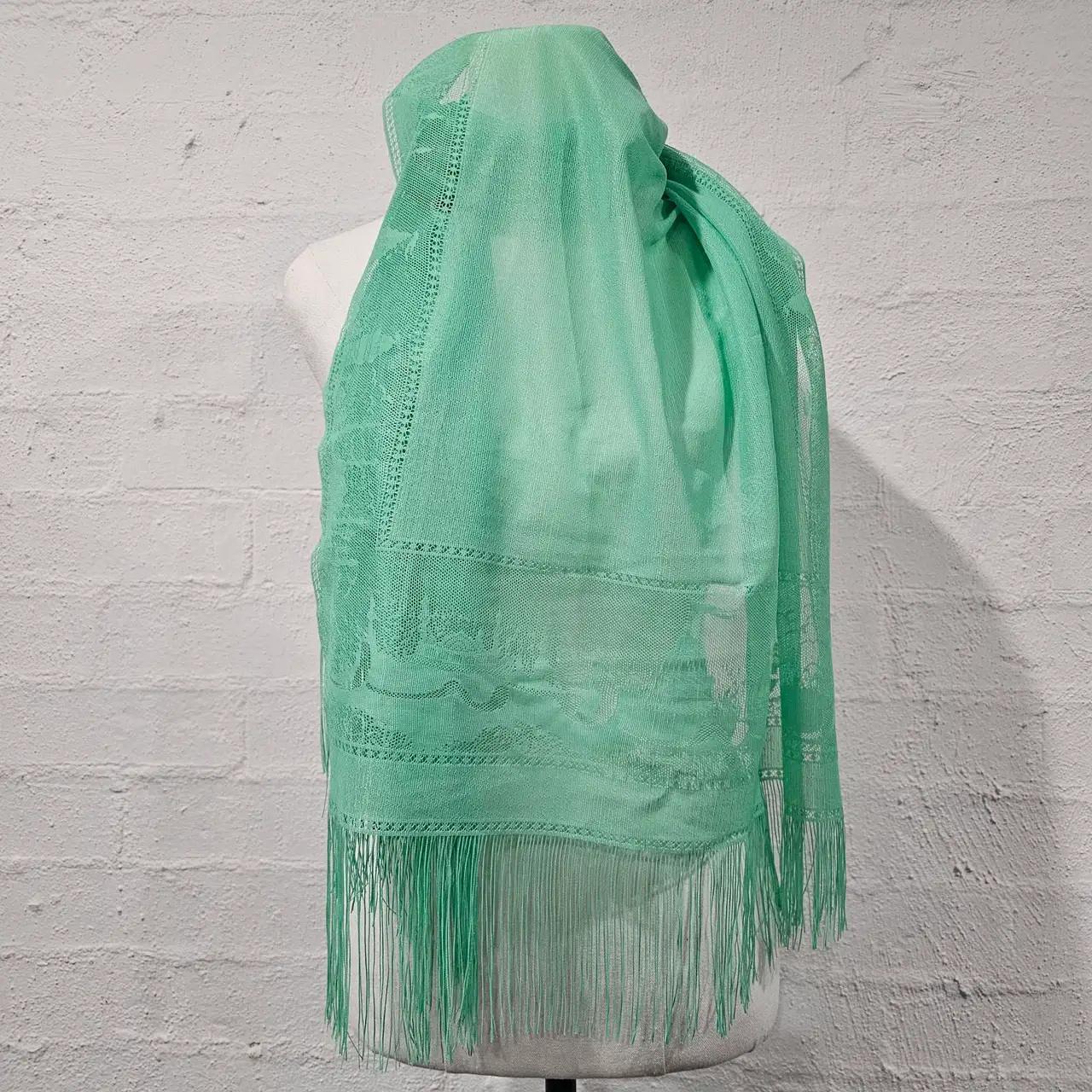 Turkish Ottoman shawl/scarf with fringe – photo 2