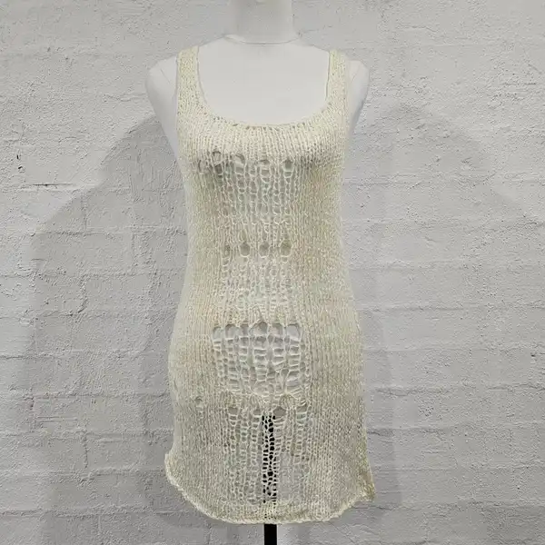 Riders by Lee knit cover up Size 8 distressed beach pools y2k