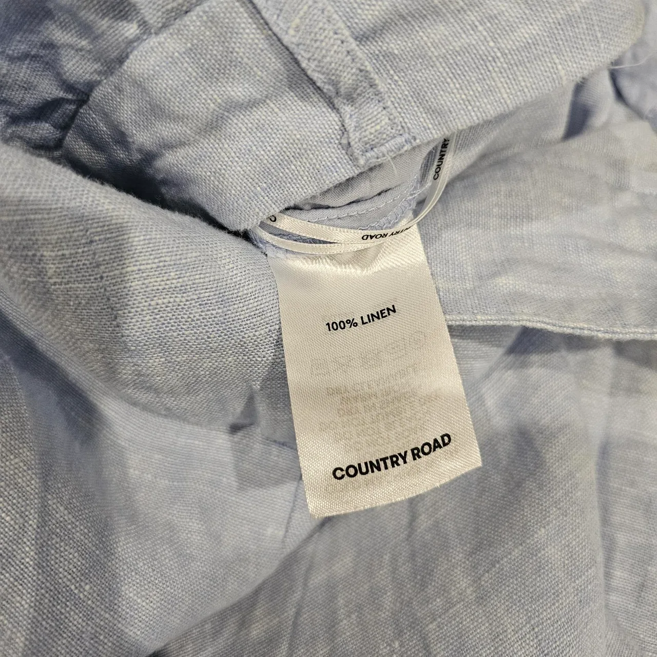 Country Road Organically Grown Linen Wide Leg Pleated Pants Blue Sz 10 – photo 6