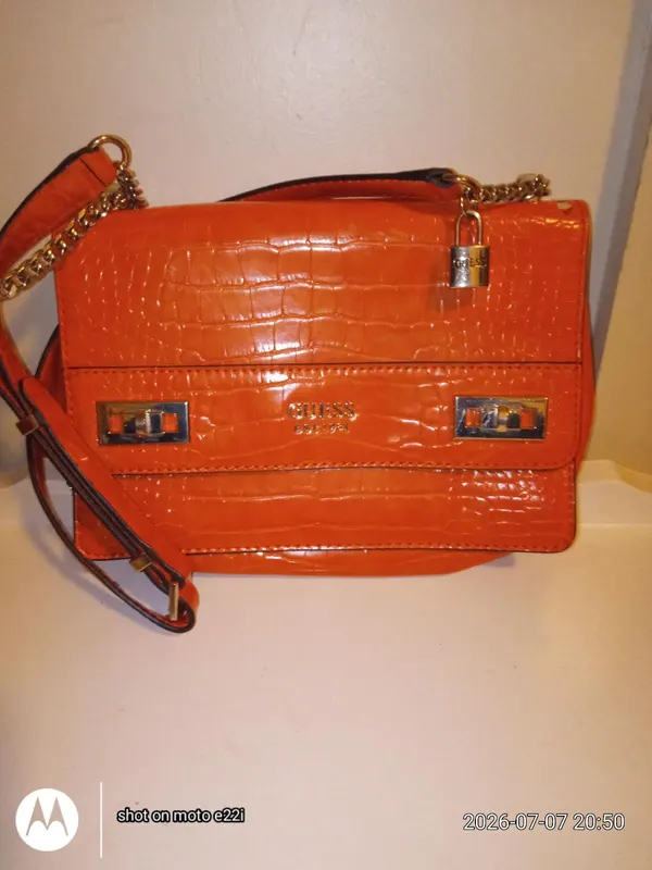 Guess  orange  croc  Handbag