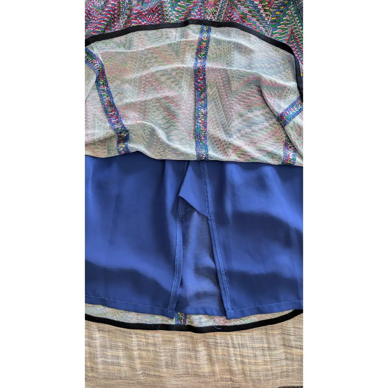 Vintage metallic shimmer zigzag midi skirt – photo 6