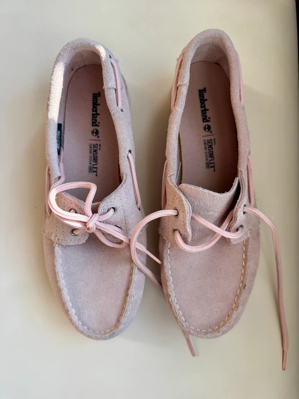 Timberland Dusty Pink- suede boat shoes — photo 5