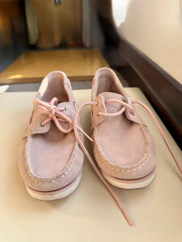 Timberland Dusty Pink- suede boat shoes