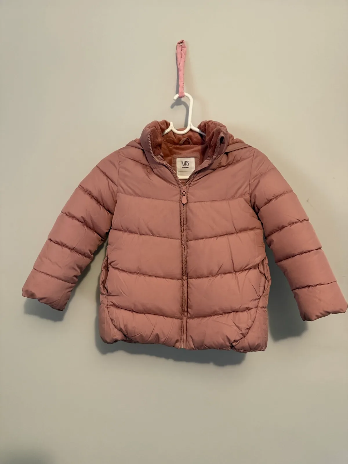 Kids Hooded Puffer Jacket Musk Pink (6yrs/116cm) — photo 3