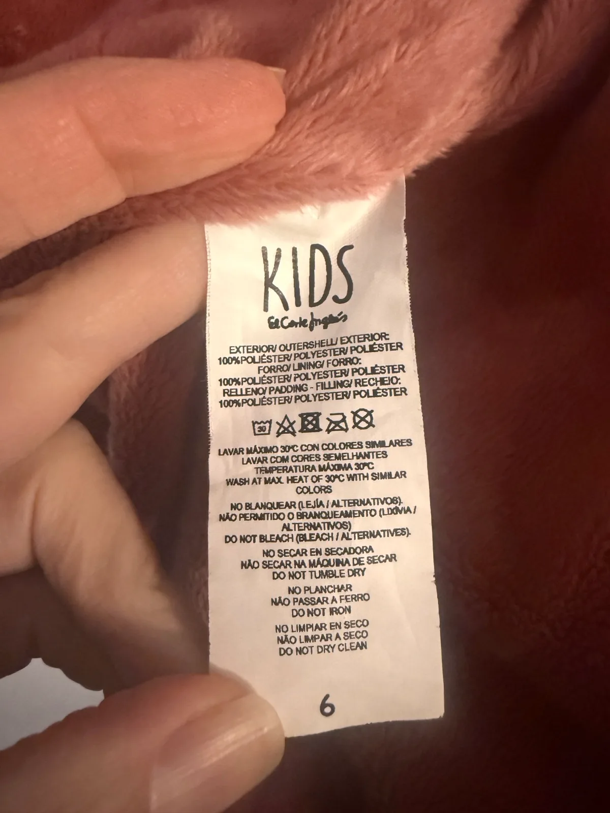 Kids Hooded Puffer Jacket Musk Pink (6yrs/116cm) — photo 4
