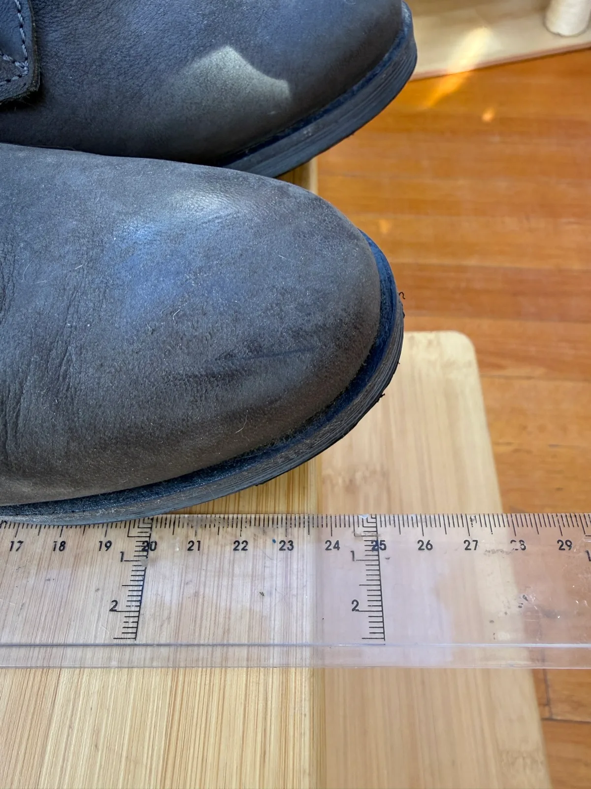Grey Leather Lace-up Ankle Boots- Rare Earth — photo 8