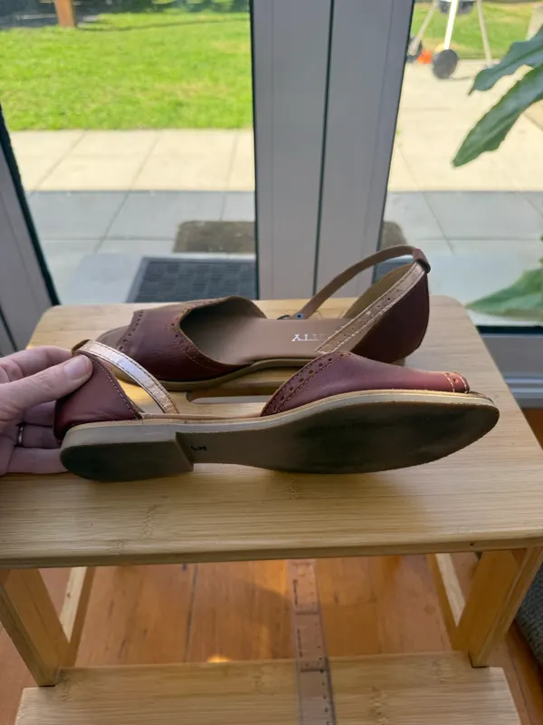 Blu Betty Leather Peep-Toe Sandals (South Africa)