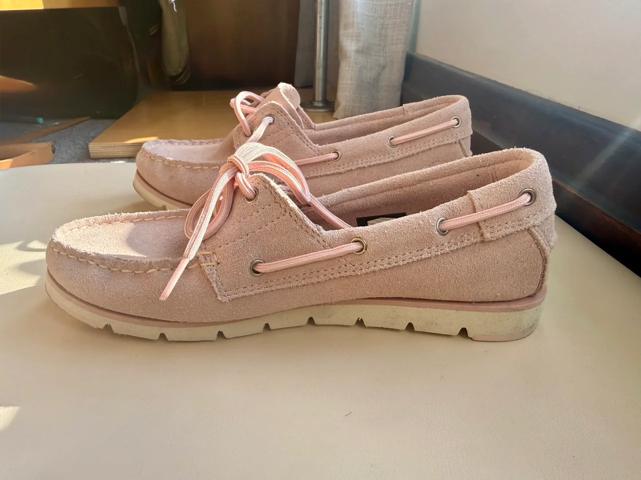 Timberland Dusty Pink- suede boat shoes — photo 2