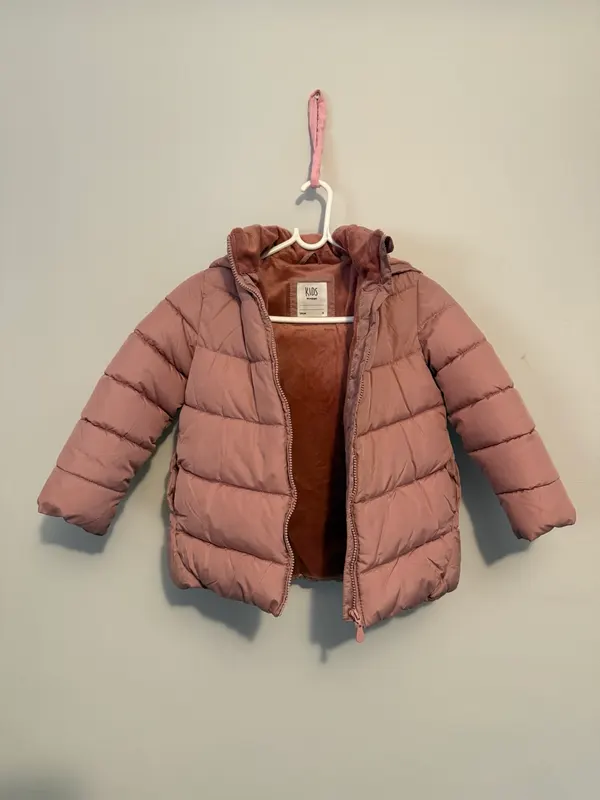Kids Hooded Puffer Jacket Musk Pink (6yrs/116cm)