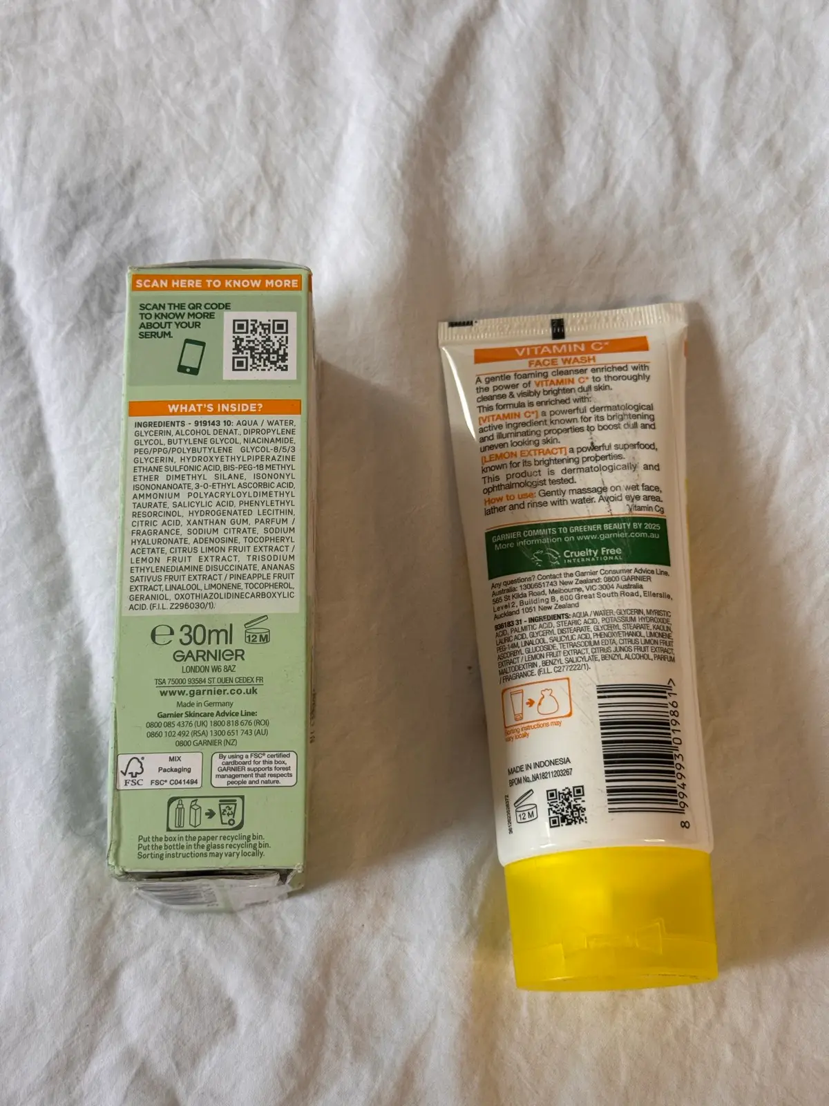 Garnier Vitamin C Brightening Serum 30ml & Face Wash 100ml Bundle BNWT – photo 4