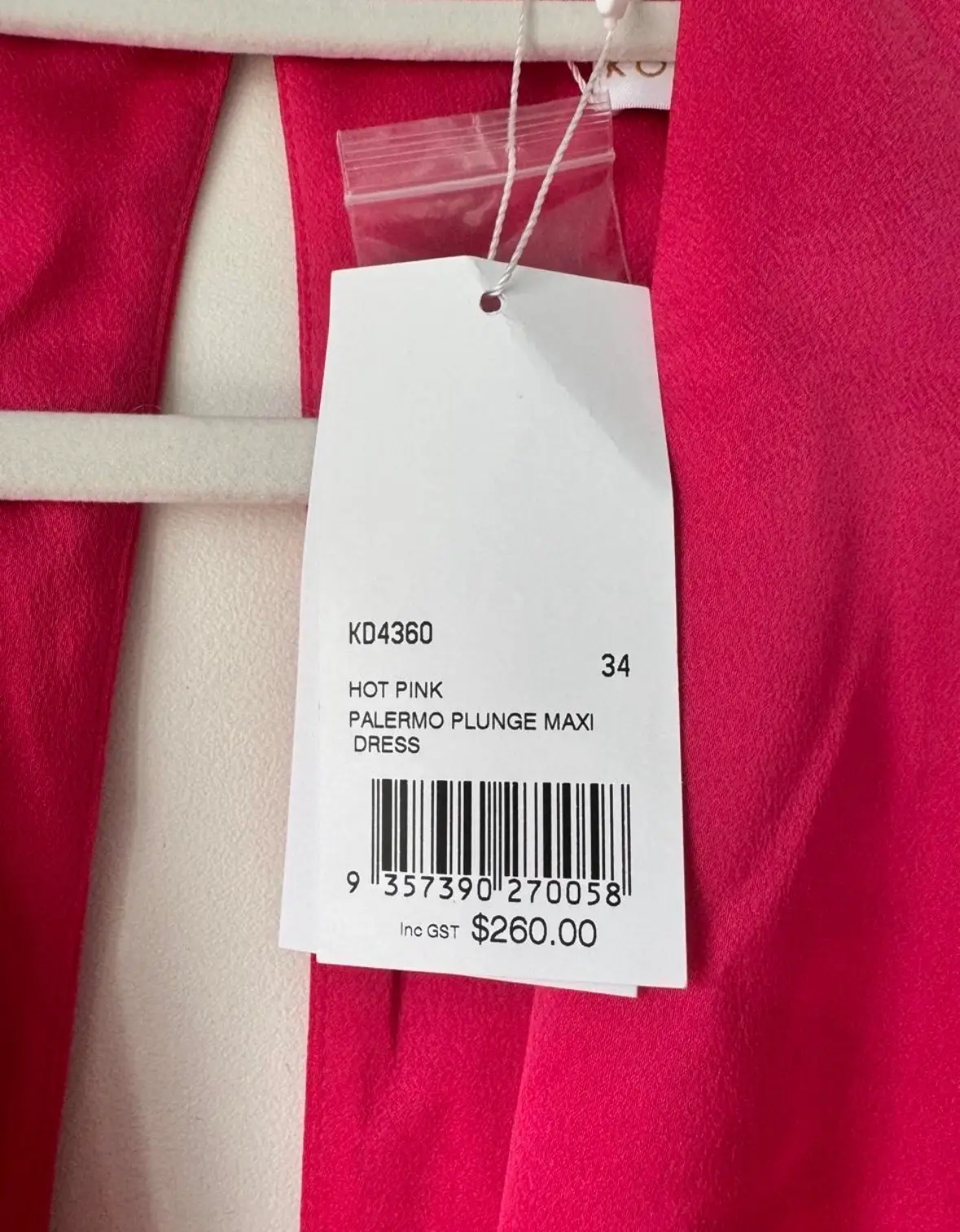 Kookai Palermo plunge maxi dress hot pink size 34 bnwt – photo 6