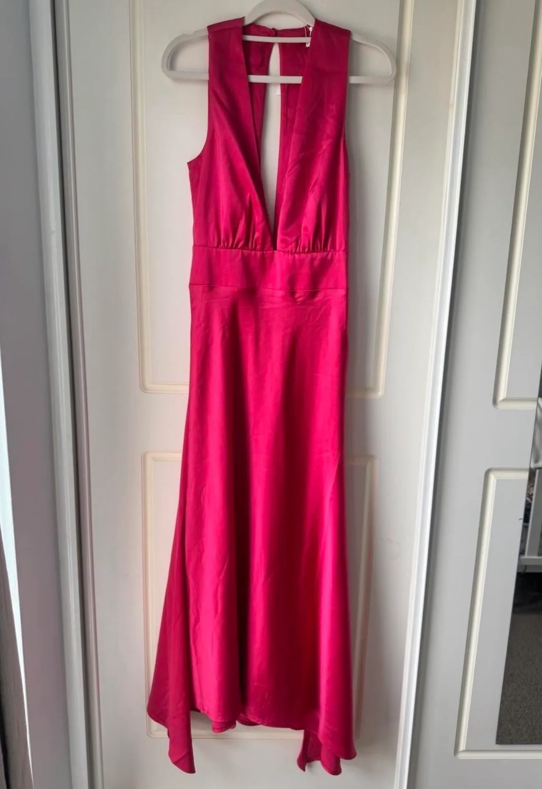 Kookai Palermo plunge maxi dress hot pink size 34 bnwt – photo 3