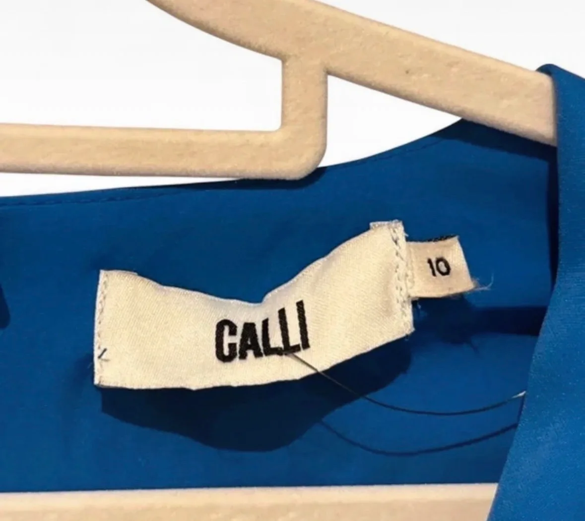 CALLI Cobalt Blue Wide Leg Ruched Jumpsuit – NWOT - Size 10 – photo 3