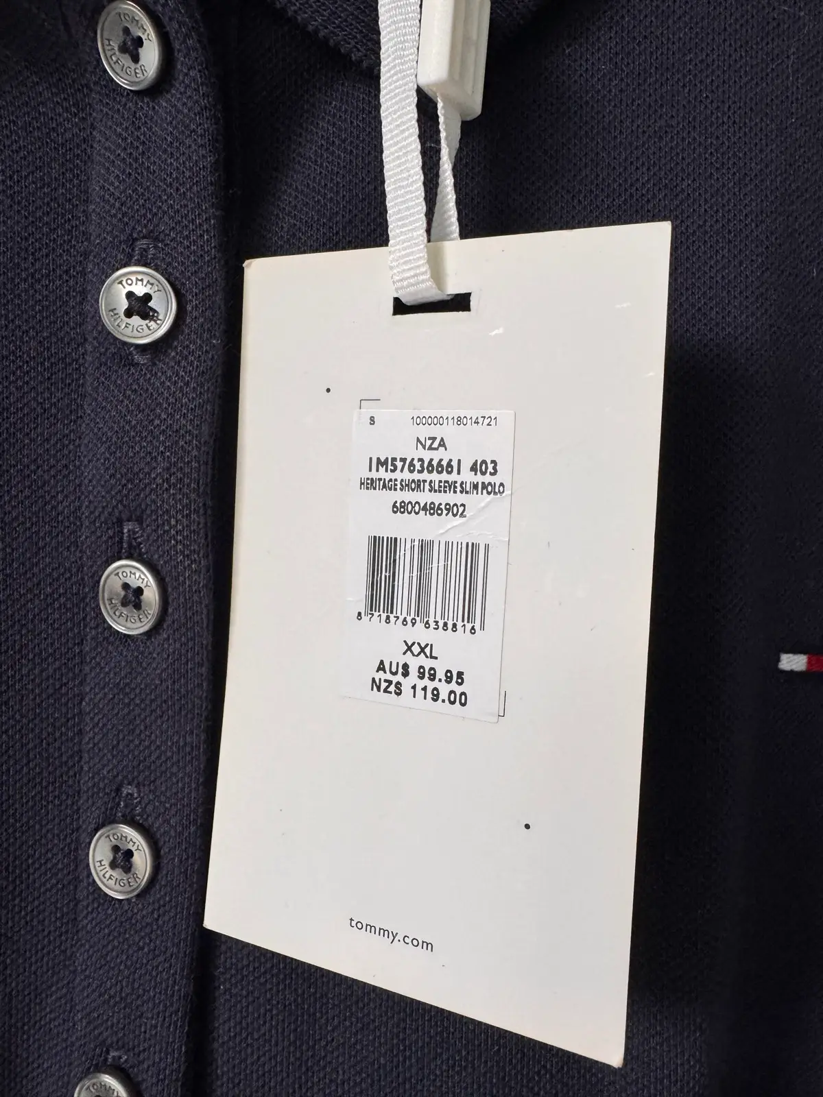 Tommy Hilfiger Womens XXL Navy Heritage Slim Fit Polo Shirt BNWT Fits 12-14 – photo 6