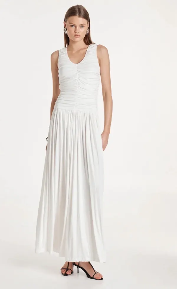 Madison The Label Lesie Maxi Dress Milk Size L BNWT