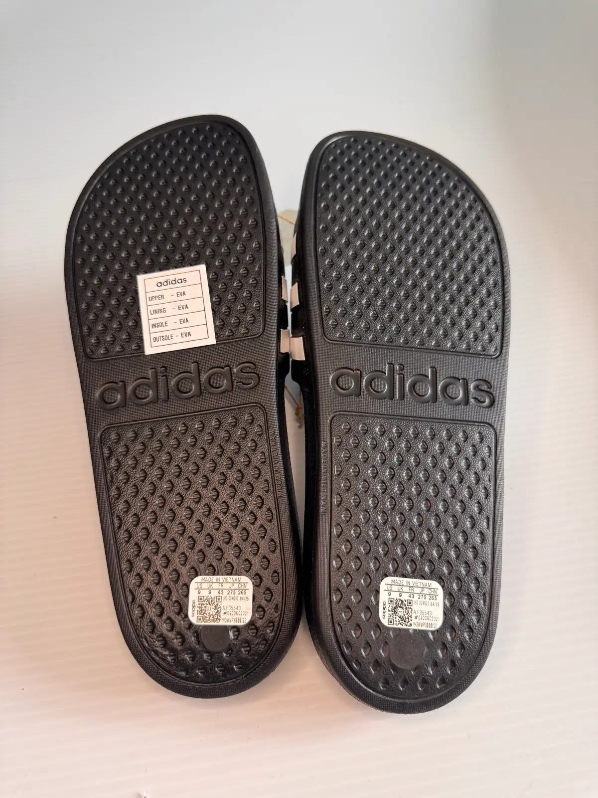 Adidas Adilette Aqua Slides Black White – UK 9 / EU 43 – BNWT – photo 5