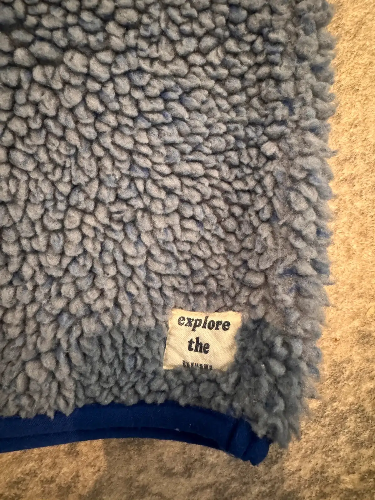 Target kids blue teddy sherpa fleece half zip jumper size 2 – photo 2