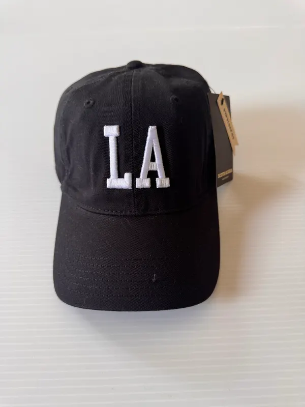 Scotch & Soda Black LA Embroidered Baseball Cap Adjustable BNWT