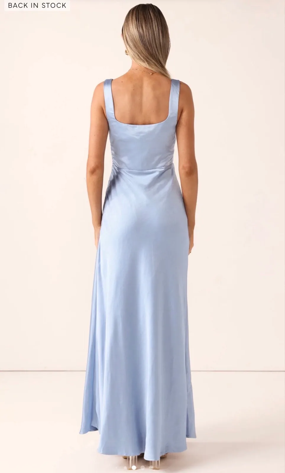 Billy J Alaria blue satin maxi dress size 14 BNWT – photo 3