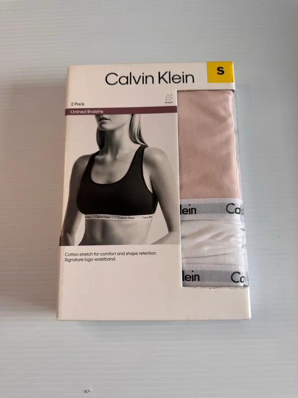 Calvin Klein Women’s Unlined Bralette 2 Pack – Size S – BNIB