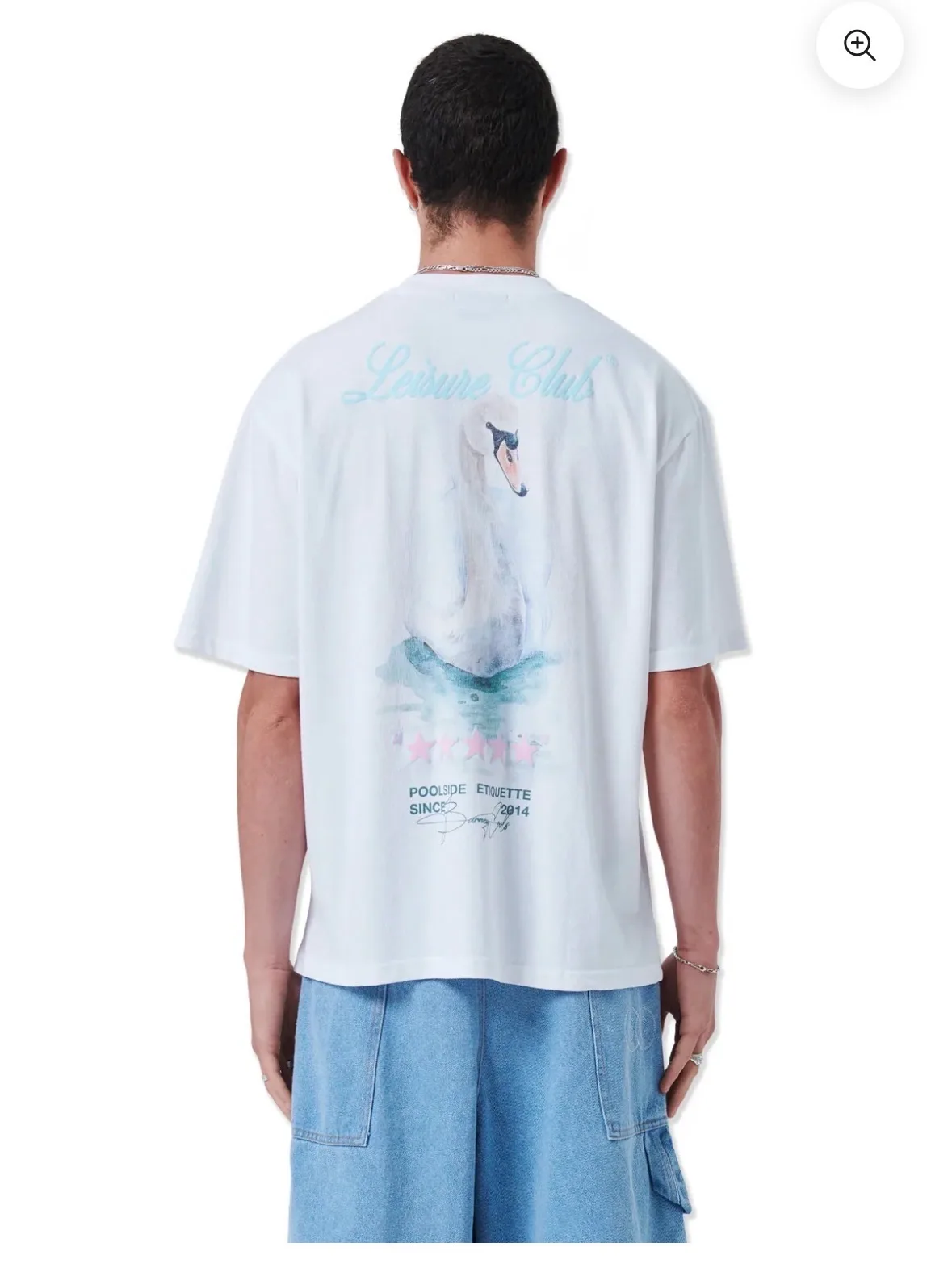 Barney Cools Swan Tee – White – Size M – BNWOT – photo 2