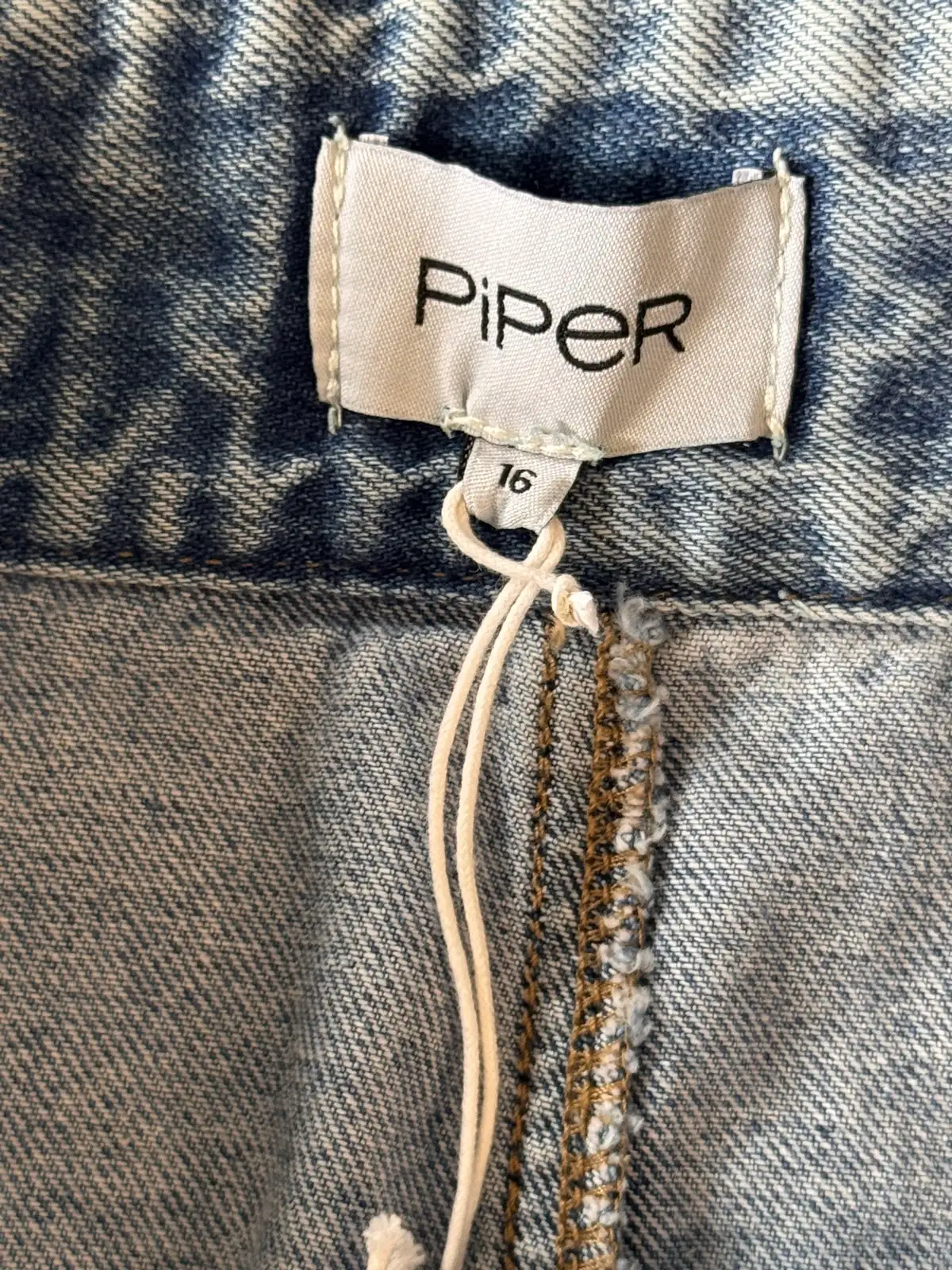 Piper Blue Denim Mini Skirt Size 16 High Waisted A-Line BNWOT – photo 3