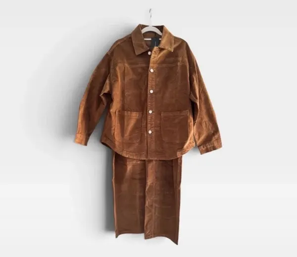 Country Denim Warm Beige Corduroy Jacket & Pants Set Size 12 NWT