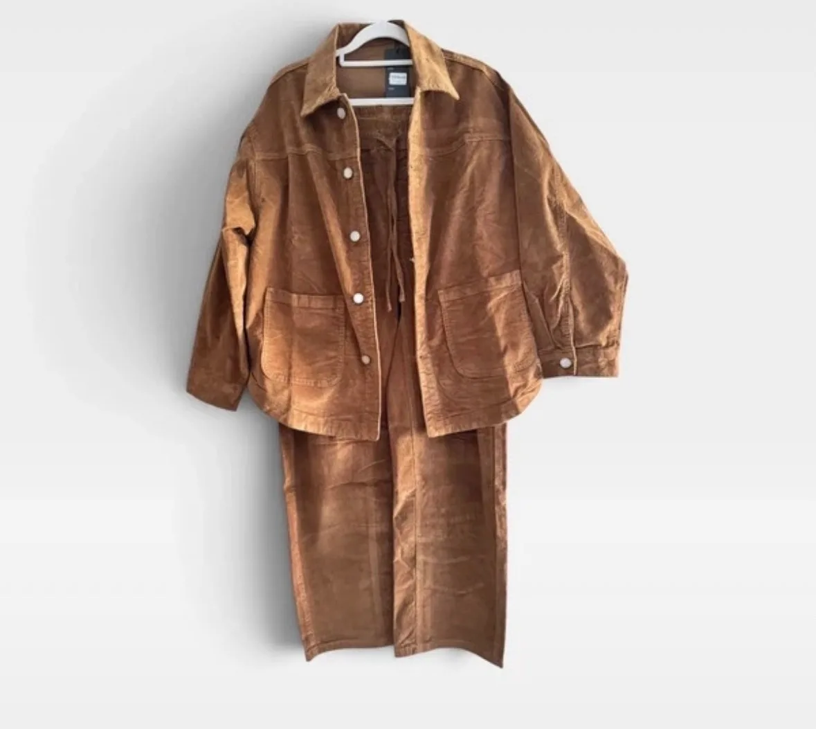 Country Denim Warm Beige Corduroy Jacket & Pants Set Size 12 NWT – photo 3