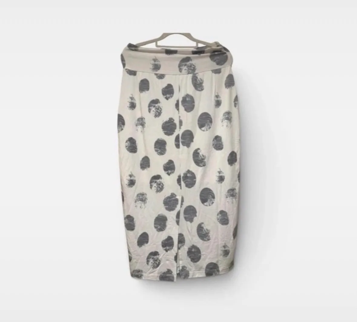 Lou Lou Australia Bamboo Fold Over Maxi Skirt Grey Dot S–M – photo 3