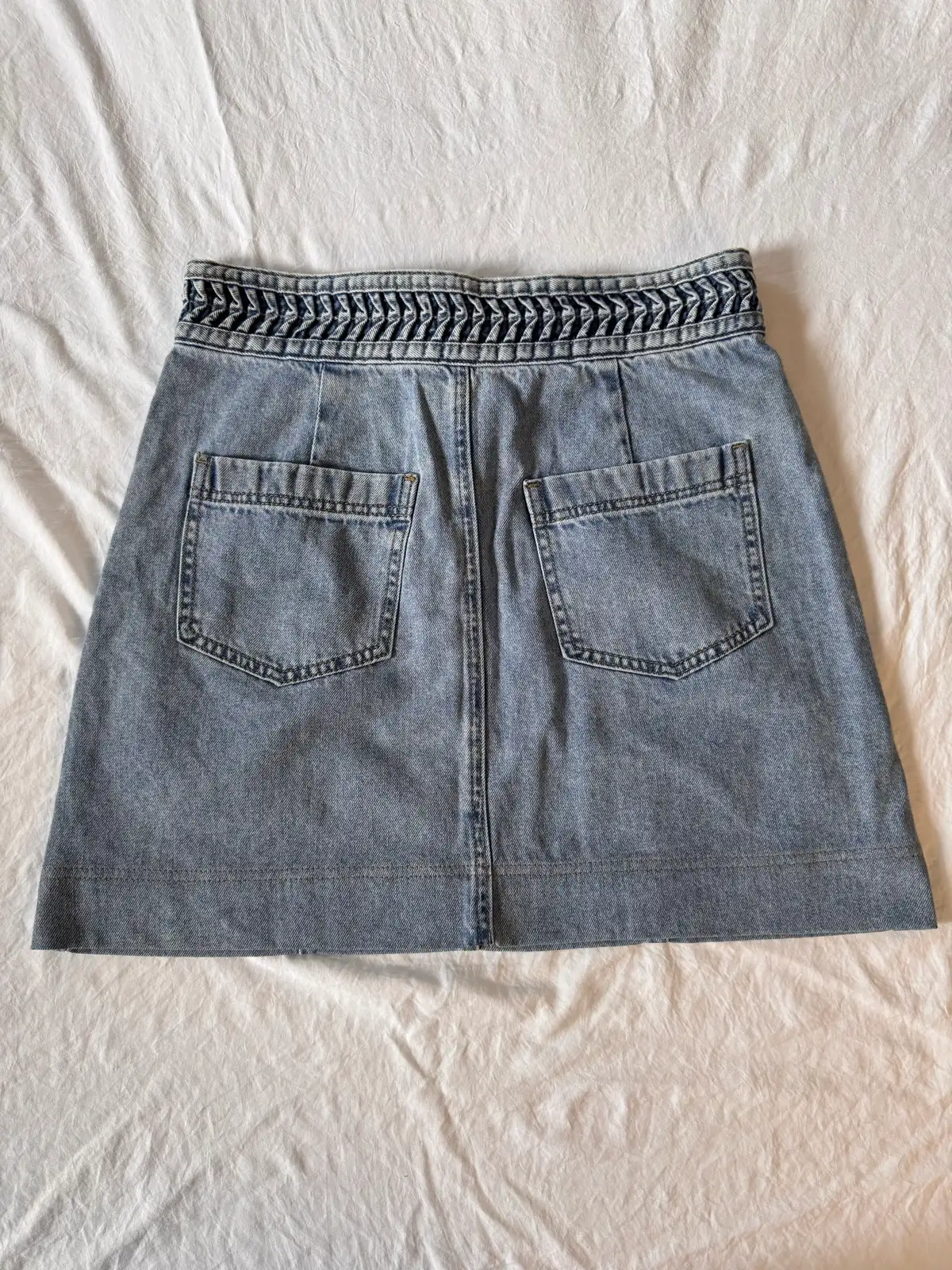 Piper Petites Denim Mini Skirt Size 12 Blue A-Line BNWT – photo 2