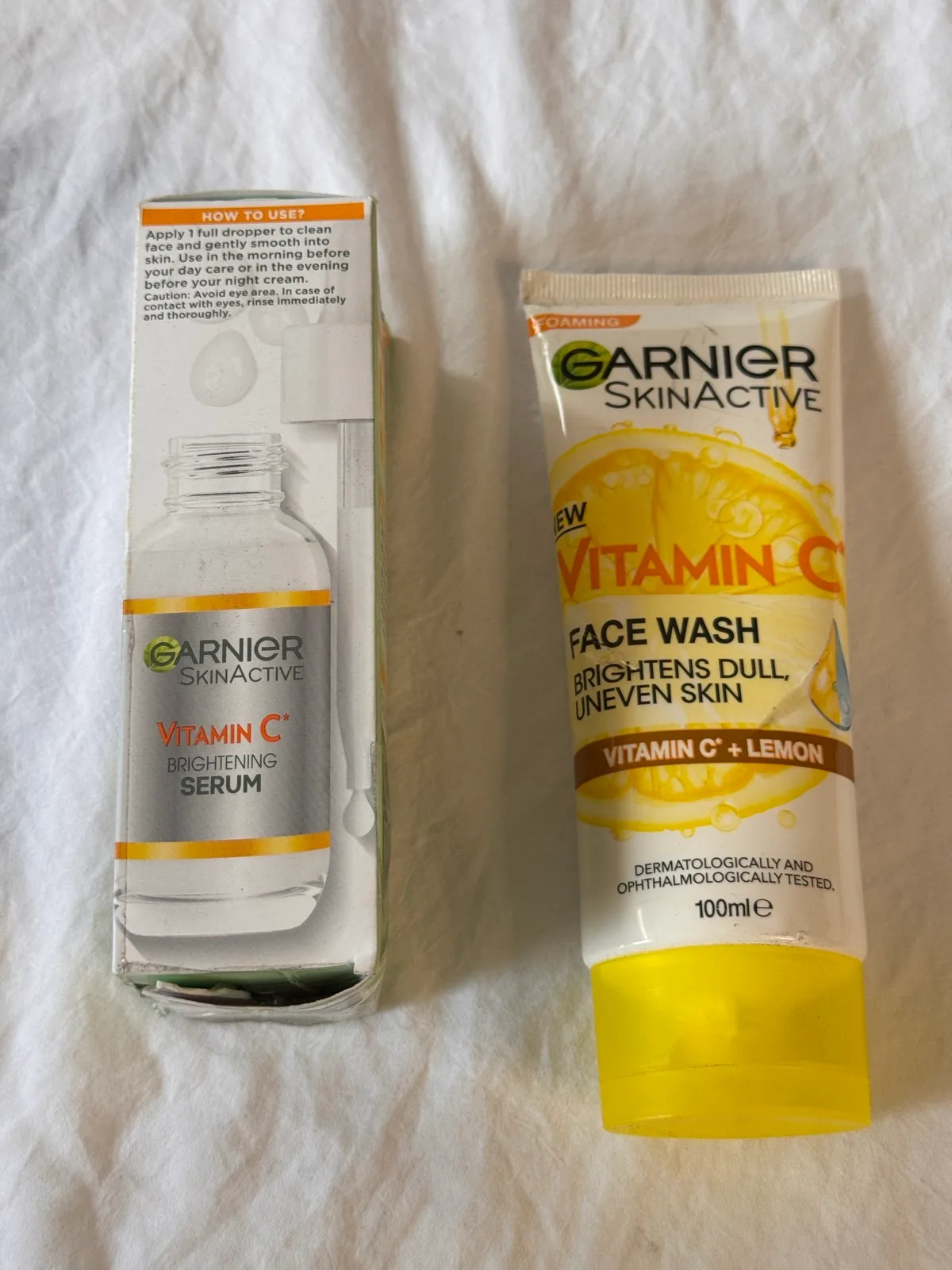 Garnier Vitamin C Brightening Serum 30ml & Face Wash 100ml Bundle BNWT – photo 2
