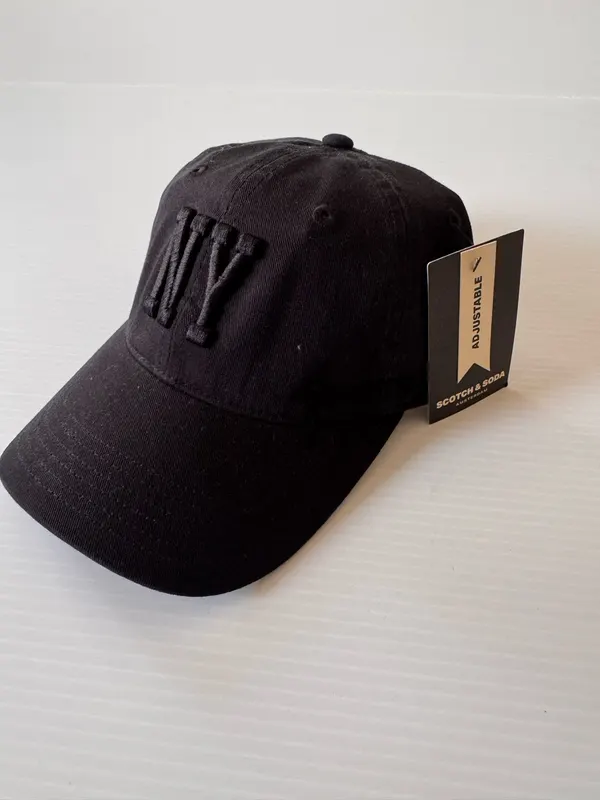 Scotch & Soda Black NY Embroidered Baseball Cap Adjustable BNWT