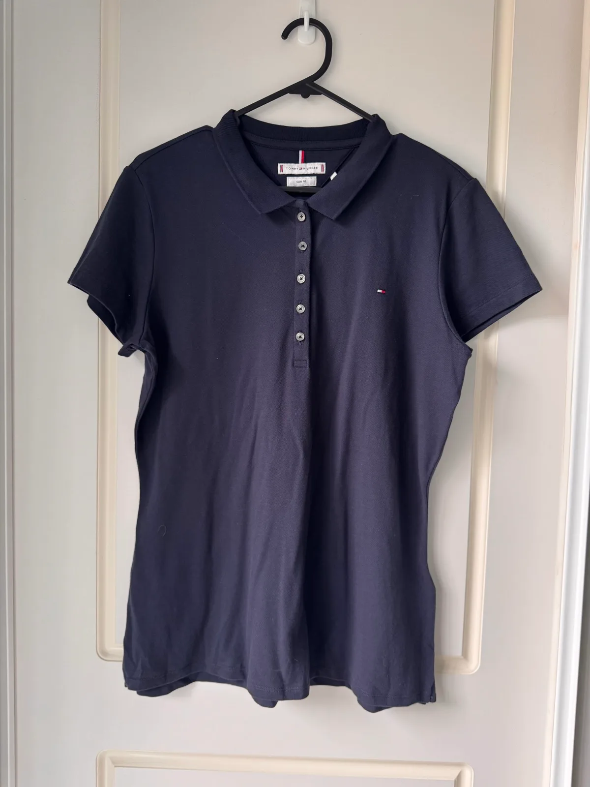 Tommy Hilfiger Womens XXL Navy Heritage Slim Fit Polo Shirt BNWT Fits 12-14 – photo 3