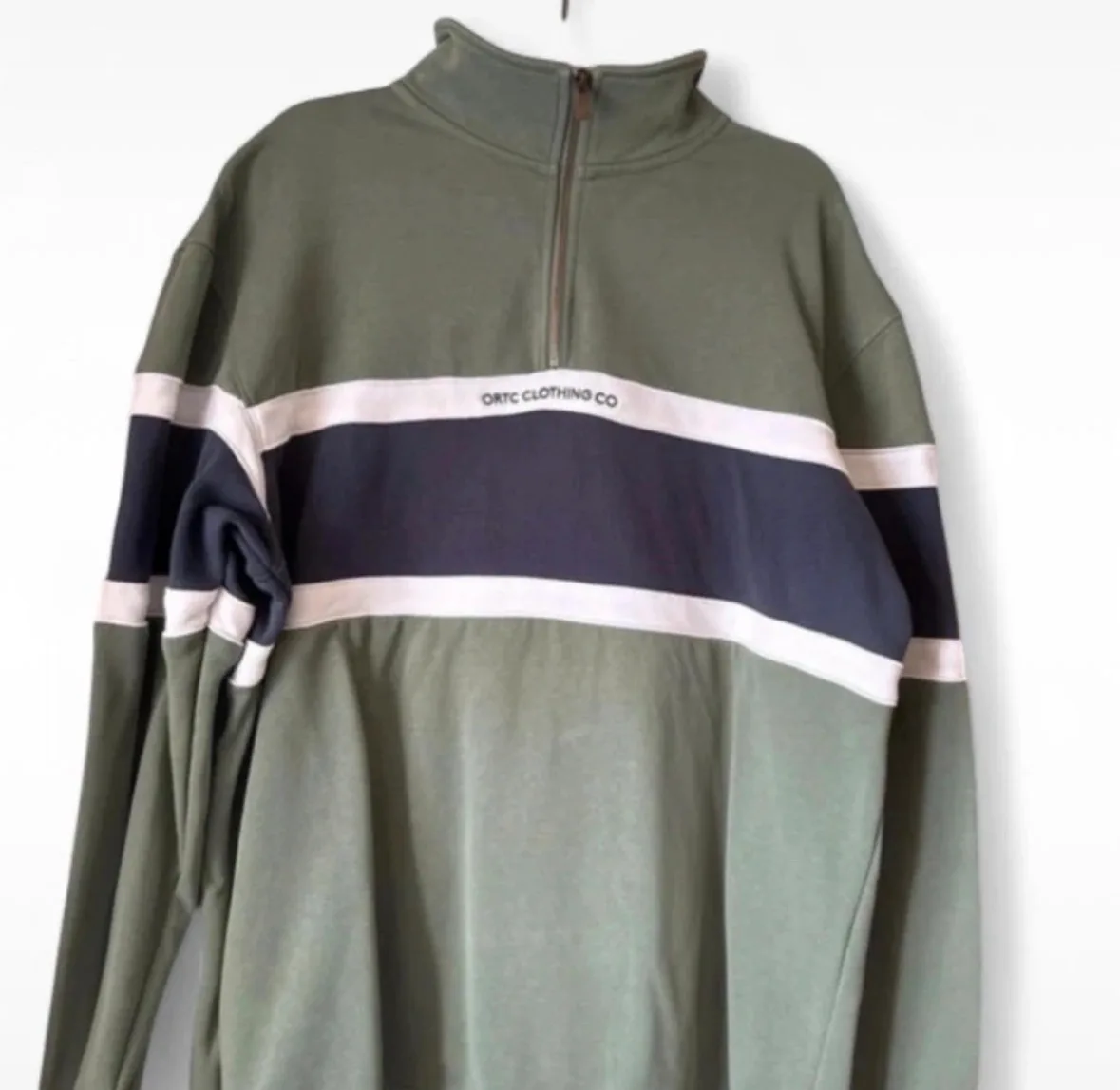ORTC Clothing Co. Triple Panel Quarter Zip – Navy & Olive – XXL – photo 2