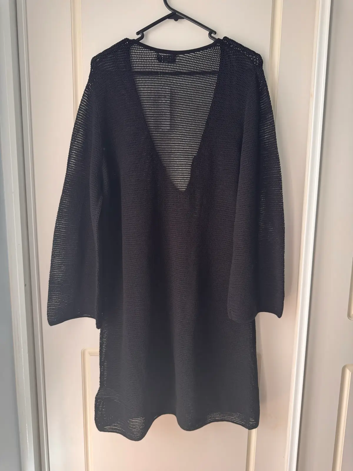 Seafolly Beach Edit Mesh Knit Cover Up Black Size L BNWT – photo 6