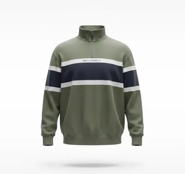 ORTC Clothing Co. Triple Panel Quarter Zip – Navy & Olive – XXL