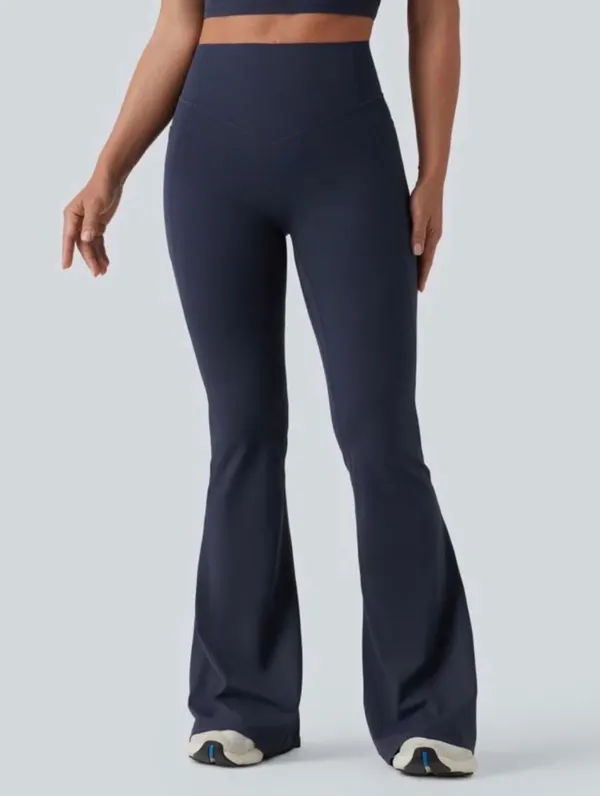 Halara UltraSculpt High Waisted Scrunch Butt Flare Leggings Mood Indigo M BNWOT