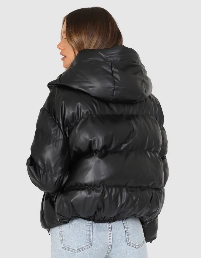 By Dyln Austin Faux Leather Bomber Jacket – XS – photo 2
