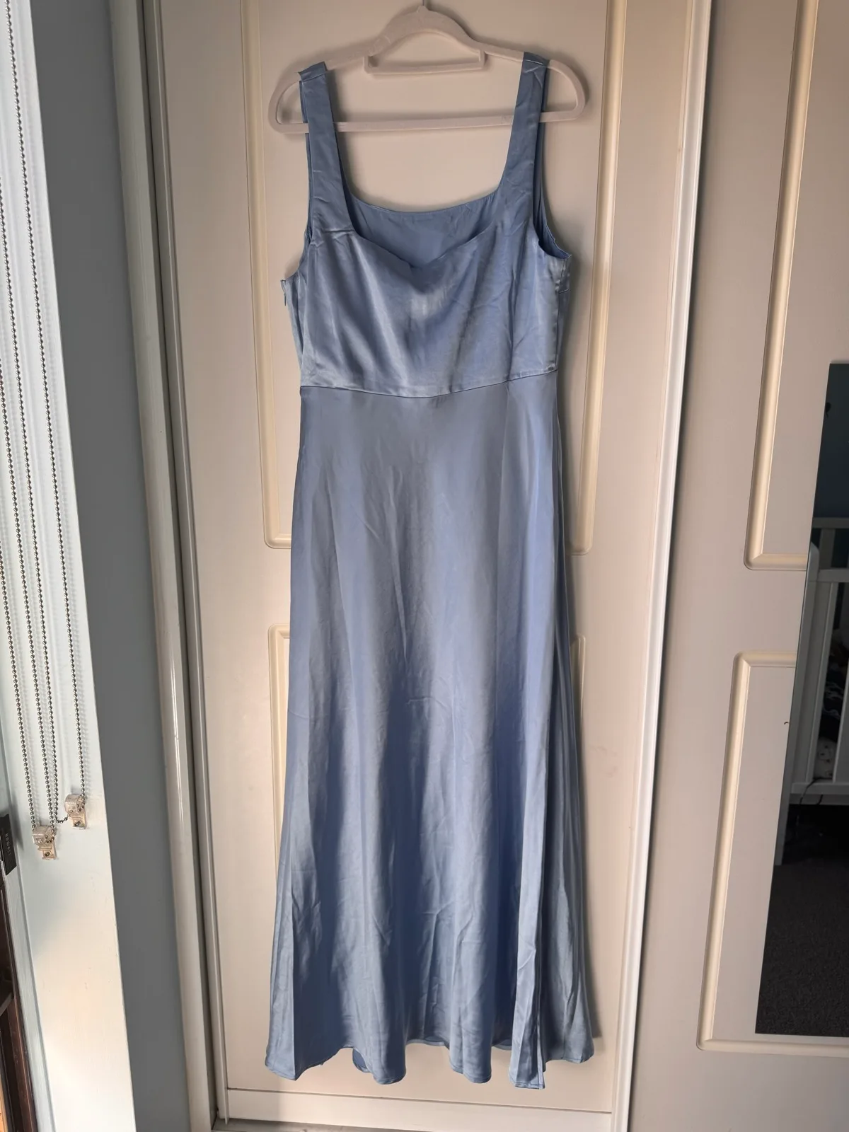 Billy J Alaria blue satin maxi dress size 14 BNWT – photo 5