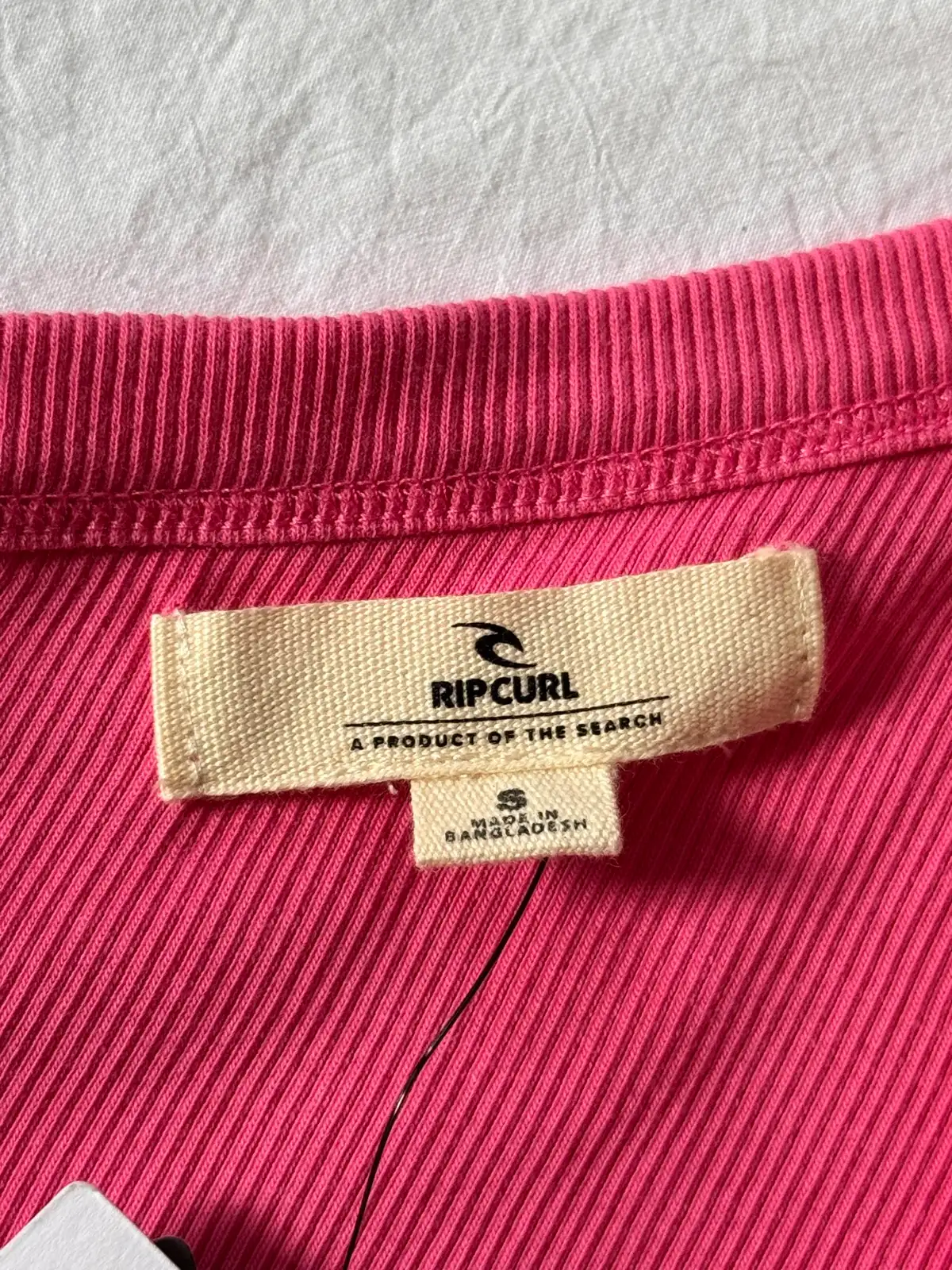 Rip Curl Asymmetric Ribbed One Shoulder Tank Top Hot Pink Size S BNWT – photo 3