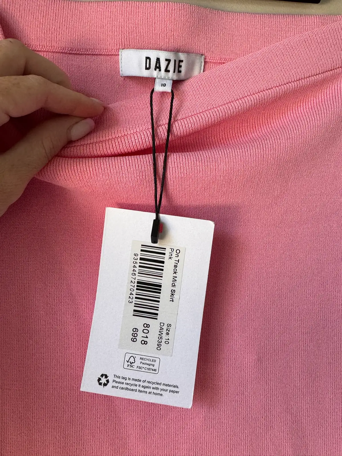 Dazie On Track Pink Knit Midi Skirt Size 10 BNWT – photo 4