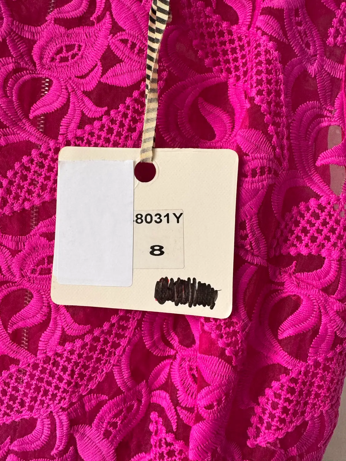 Angel Biba hot pink lace layered skater mini dress size 8 BNWT – photo 5