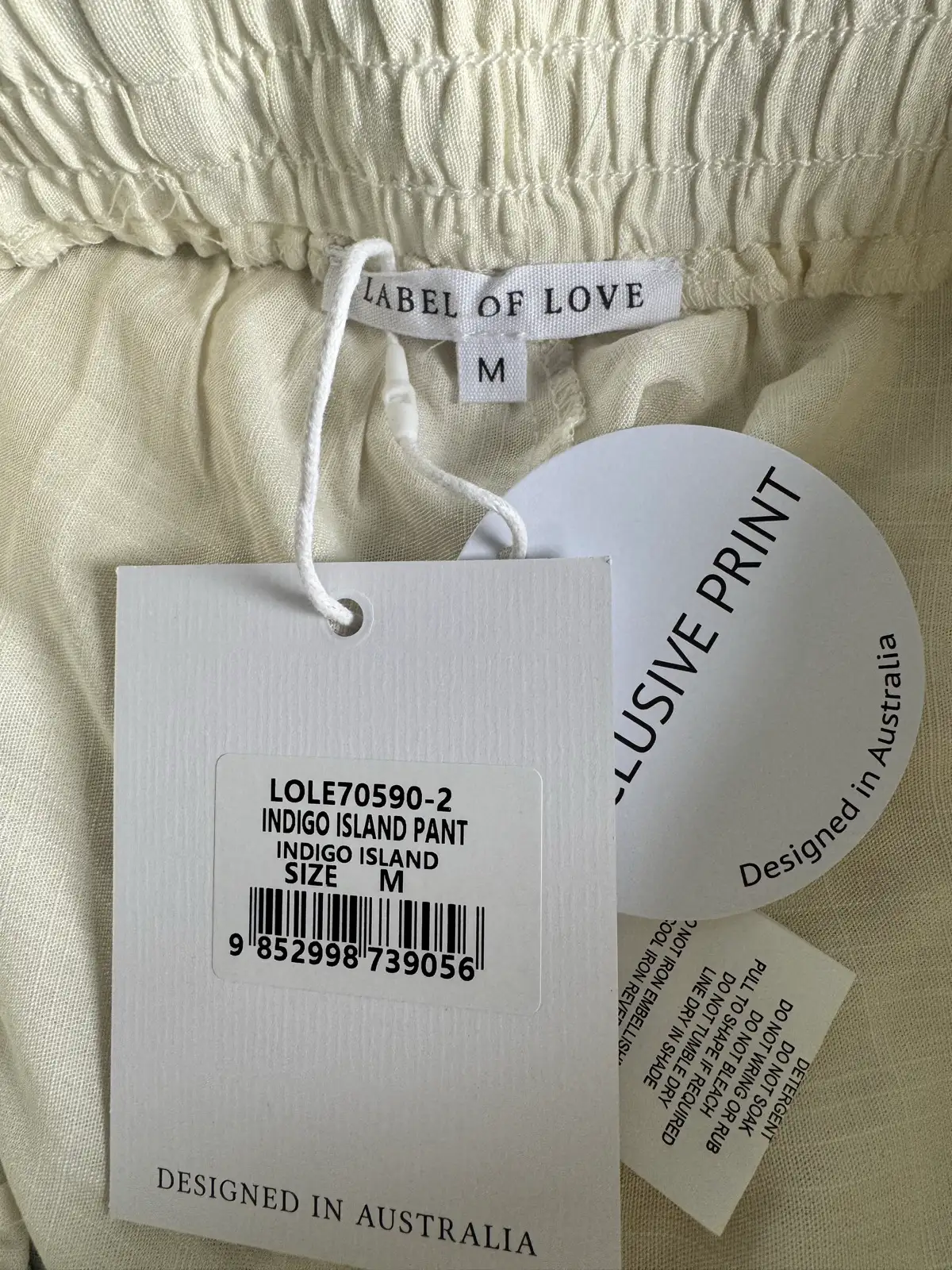 Label of Love indigo island wide leg pants size M BNWT – photo 8