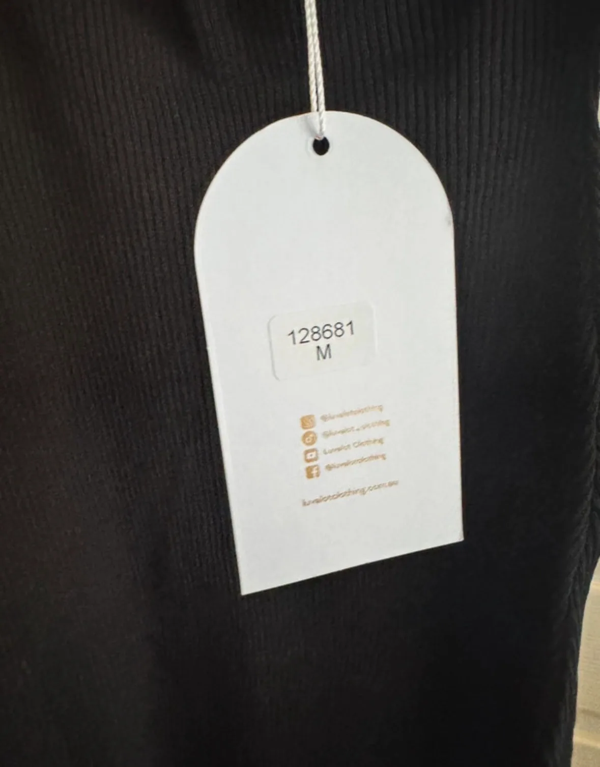 Luvalot Black Ribbed Knit Strapless Midi Dress Size M NWT – photo 4