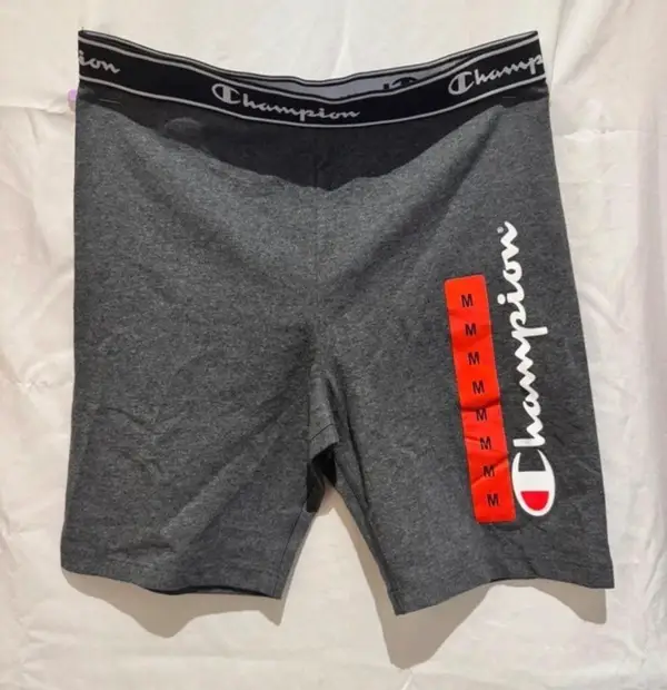 Champion Script Bike Shorts Grey – Size M – New With Tags
