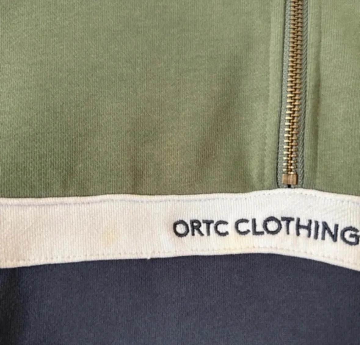 ORTC Clothing Co. Triple Panel Quarter Zip – Navy & Olive – XXL – photo 4