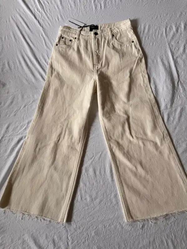 All About Eve Charlie High Rise Wide Leg Jeans Vintage White Size 12 BNWT