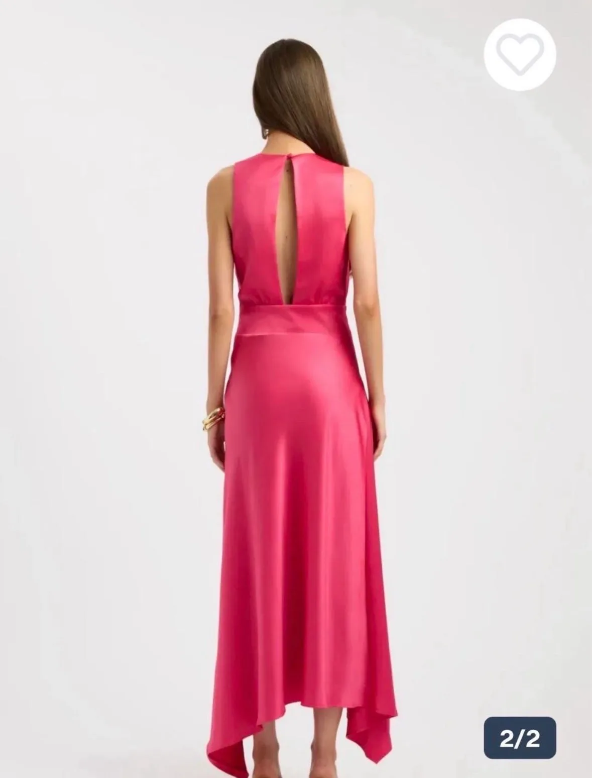 Kookai Palermo plunge maxi dress hot pink size 34 bnwt – photo 2
